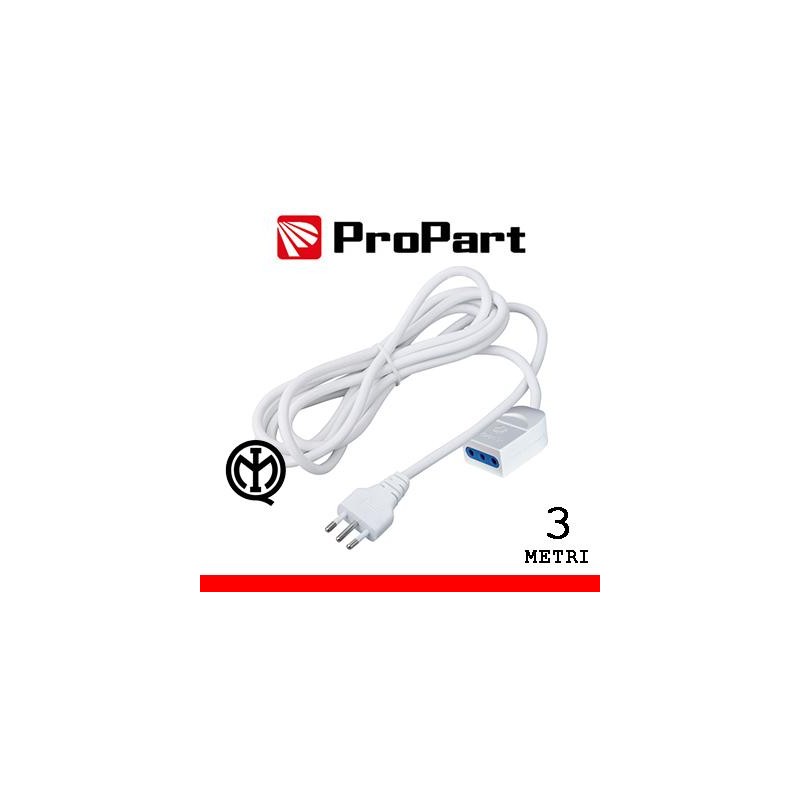 Prolunga lineare 10A 3metri spina10A