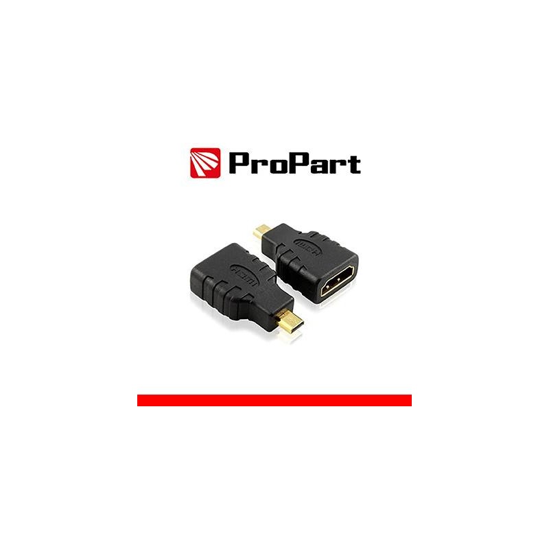 Adattatore Spina HDMI Micro(tipo D)-Presa HDMI (19PIN) dorat