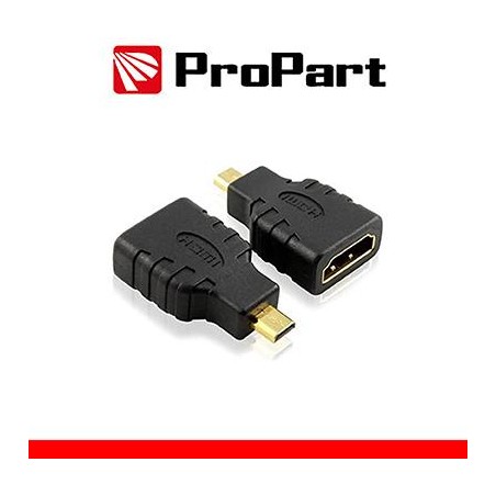 Adattatore Spina HDMI Micro(tipo D)-Presa HDMI (19PIN) dorat