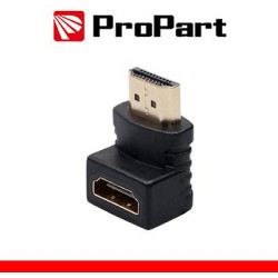 Adattatore Spina HDMI (19PIN) – Presa HDMI (19PIN) 90° dorat