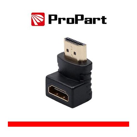 Adattatore Spina HDMI (19PIN) – Presa HDMI (19PIN) 90° dorat