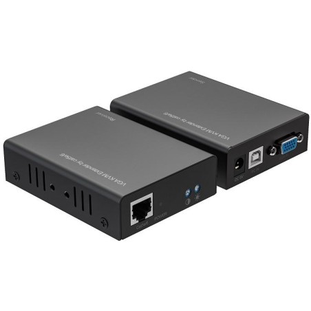 Kit TX-RX Extender VGA e USB,UTP a 300MT, 1080p@60Hz,Loopout