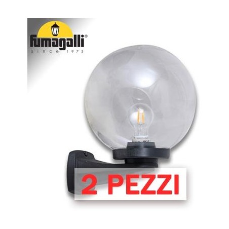 2x pezzi di NARDO/G250 NERO TRASP E27