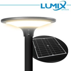 Testa Palo solare LED + pannello fotovoltaico e sensore 2CCT