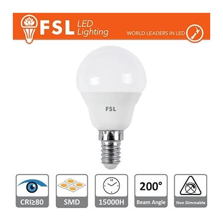 Lampada Sfera - 5,5W 6500K E14