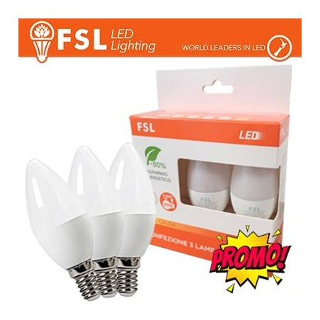 Lampada Oliva E14: Confezione PROMO 3PACK - 6W 3000K