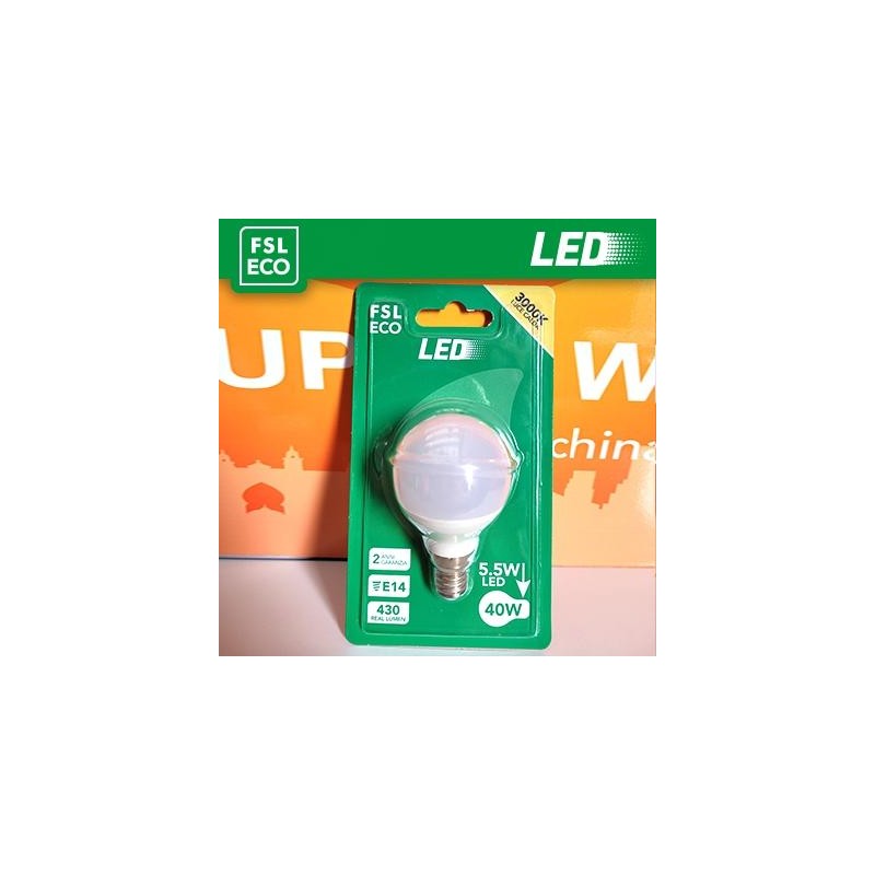 Lampada Sfera BLISTER - 5,5W 3000K E27