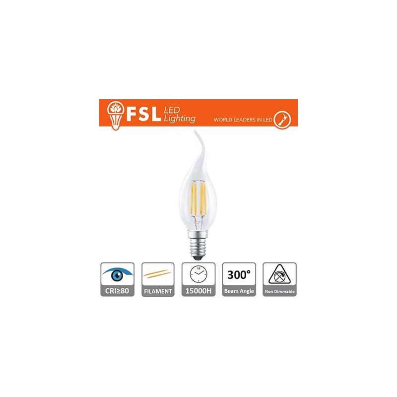 Lampada Filamento Colpo di Vento - 4W 2700K E14 400LM