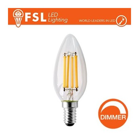 Lampada Filamento Oliva - 4W 2700K E14 400LM Dimmerabile