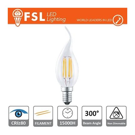 Lampada Filamento Colpo di Vento - 4W 4000K E14