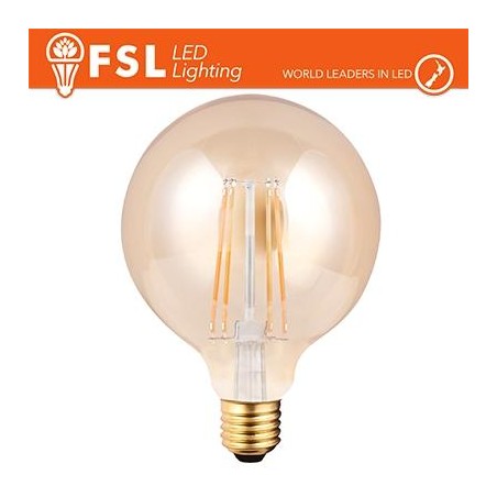 Lampada Globo Filamento Ambra Ø9,5cm - 6W 2200K E27 650LM