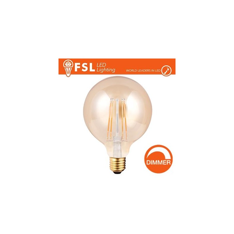 Lampada Globo Filamento Ambra Ø12,5cm - 8W E27 800LM DIMMER