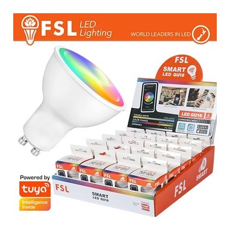 Lampadina GU10 SMART BEACON TECH 6w RGB+3WHITE Dim + EXPO