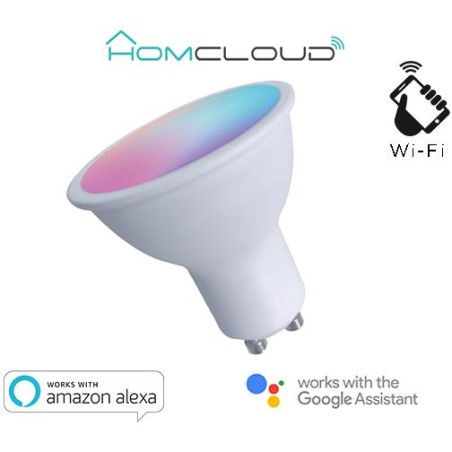 Faretto GU10 ad incasso Wi-FI RGB + Bianco caldo dimmerabile