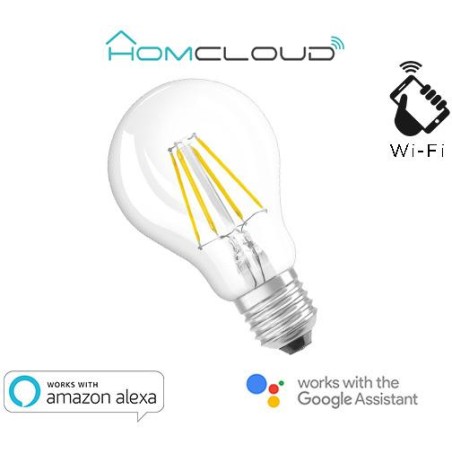 Lampadina Wi-Fi a filamento Bianco CCT dimm