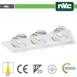 Incasso Multi lampada - 27w (3x9w) 4000k 2160lm 24°