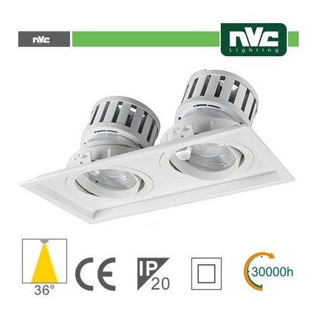 Incasso Multi lampada - 48w(2x24w) 3000k 4270lm 36° PF95