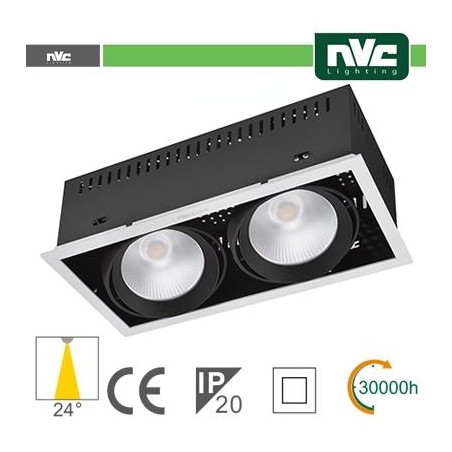 Incasso Multi lampada - 48w(2x24w) 3000k 3500lm24° CRI90