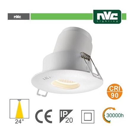 Faro direzionabile LED IP20 9W 3000K 700LM 24º FORO:95mm