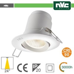 Faro direzionabile LED IP20 9W 3000K 700LM 24º FORO:95mm