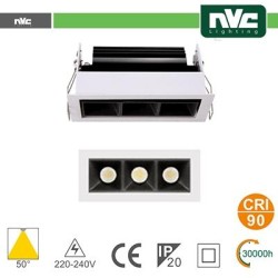 Incasso Multi lampada - 3X3W 530LM 4000K 50° 90CRI