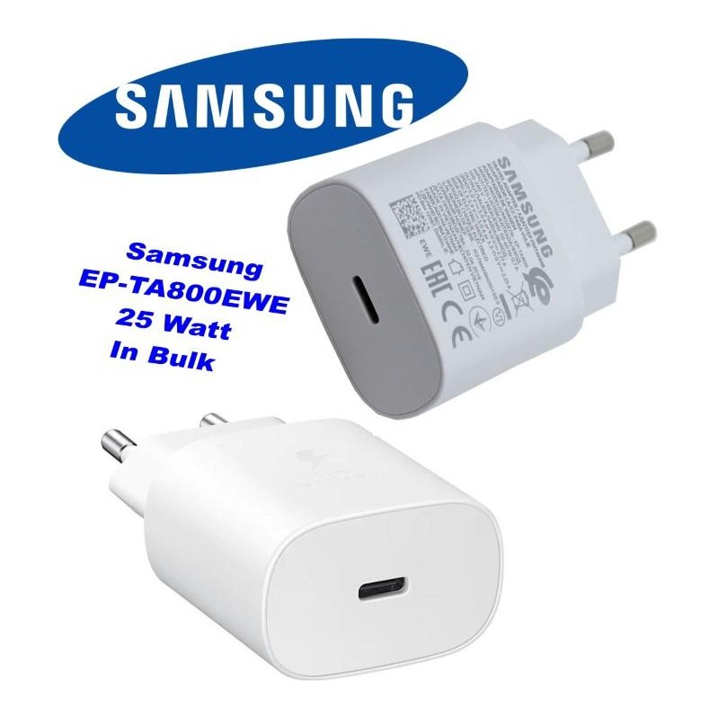 Caricatore EP-TA800EWE Samsung USB-C 25 Watt Bianco in Bulk