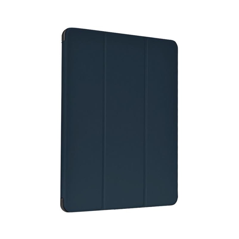 Cover iPad Pro 12.9 2021 in pelle con supporto pencil Blu