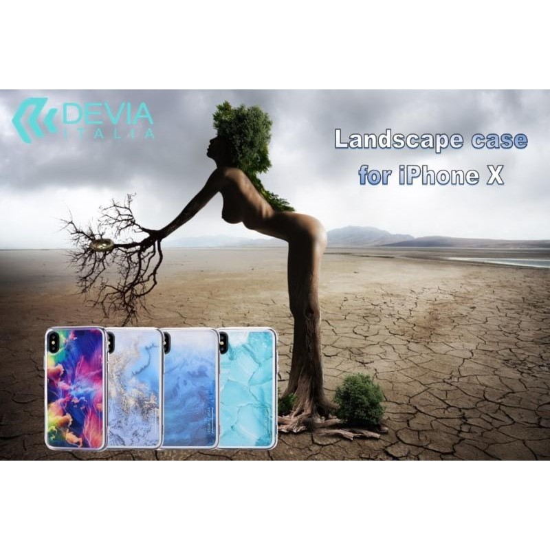 Cover Landscape serigrafata per iPhone X Gold