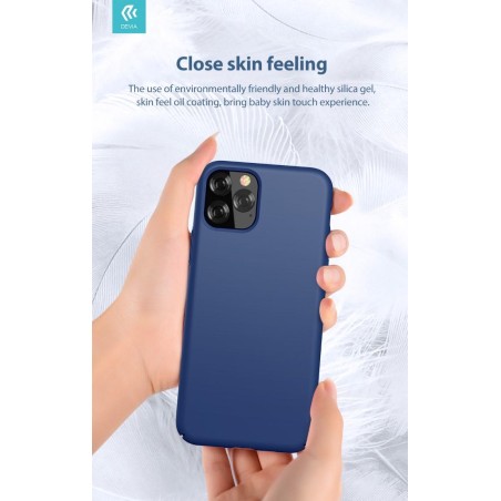 Cover in Silicone e protezione camera per iPhone 11 Pro Nera