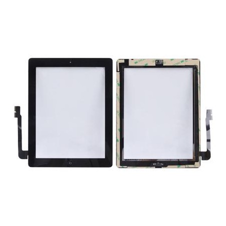 Vetro Touch Adesivi Pulsante per iPad 3 Nero AAA+