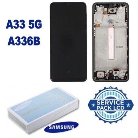 Lcd Originale Samsung A336B A33 5G Service pack Nero