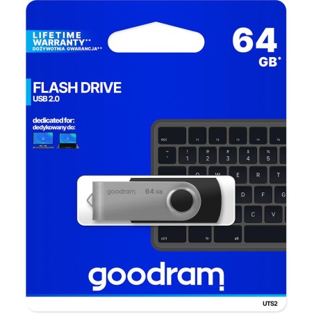 Chiavetta/Pendrive USB Goodram Twister 64GB nera USB 2.0