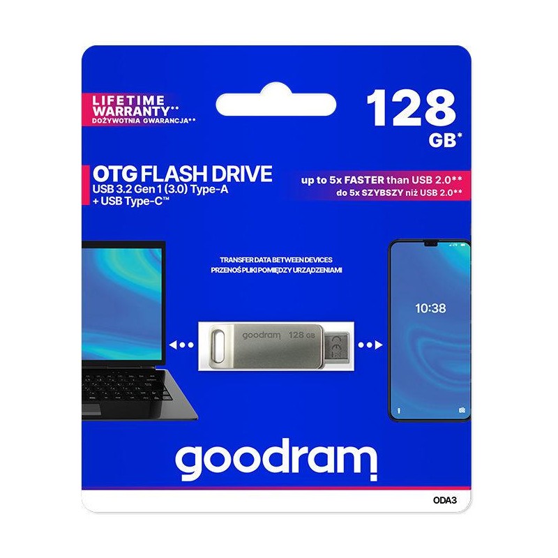 GoodRAM DUALDRIVE OTG 128GB USB 3.2 + type C