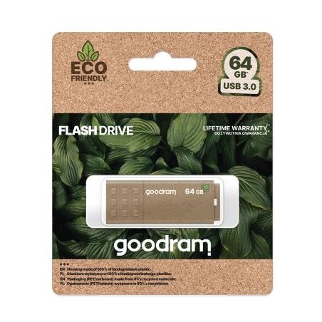 Pendrive GoodRAM 64GB UME3 GREEN USB 3.0 - retail blister