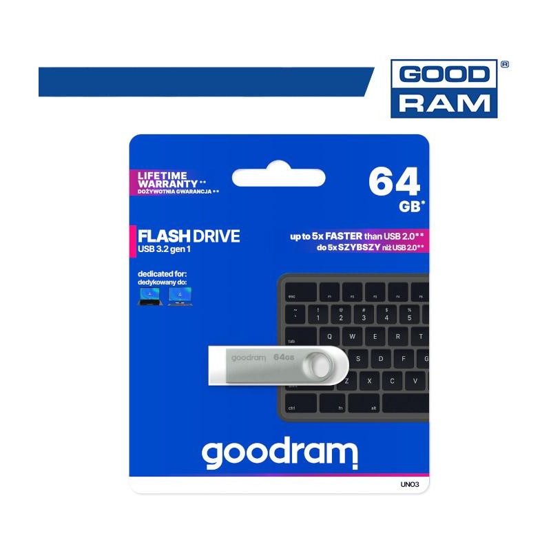 Pendrive GoodRAM 64GB UNO3 USB 3.2 - retail blister