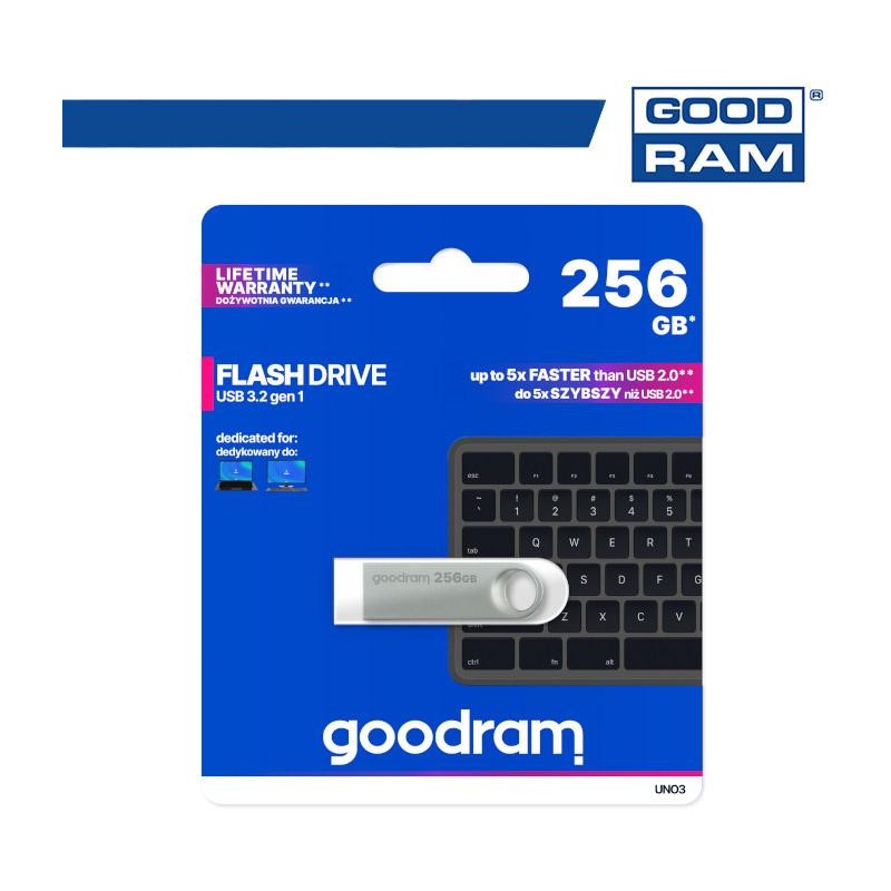 Pendrive GoodRAM 256GB UNO3 USB 3.2 - retail blister