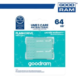 Pendrive GoodRAM 64GB UME3 CARE - ANTIBATTERICA - USB 3.0 - 2-pack