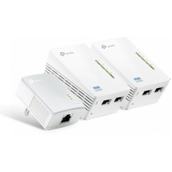 Kit powerline AV600 WiFi 300Mbps 2 Porte LAN (3 Pezzi)