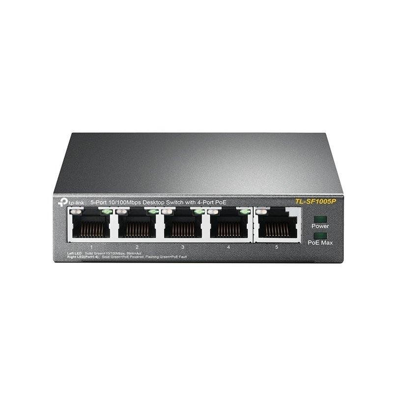 Switch desktop 5 porte 10/100Mbps 4 PoE TP Link TL-SF1005P