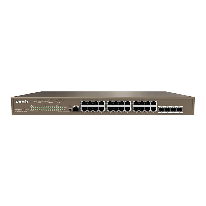 Switch L3 Managed PoE 24 porte Gigabit + 4 SFP 410w