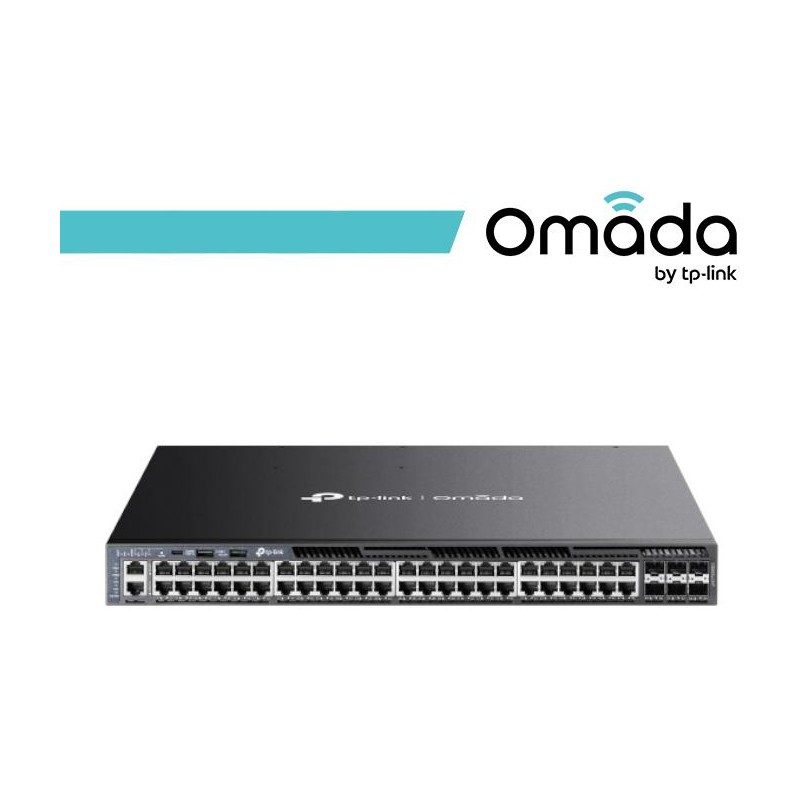 Omada Switch Managed L3 Stackable con 48 Porte Gigabit PoE+ - SG6654XHP