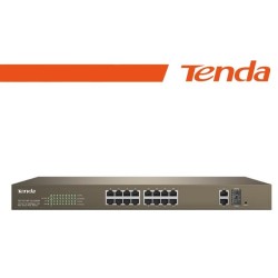 Tenda Switch PoE Web Smart 16 Porte 10/100+2Gb+2SFP - TEF1218P-16-250W