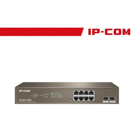 IP-COM Switch PoE Cloud Managed 8GE+2SFP 150W - G3310P-8-150W