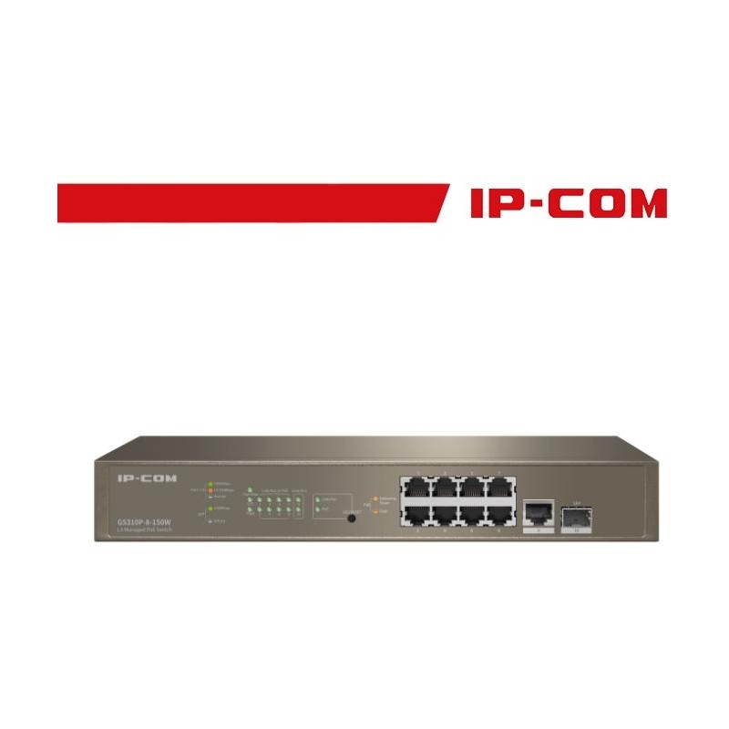 IP-COM Switch L3 Managed PoE 8 porte 10/100/1000 50W - G5310P-8-150W