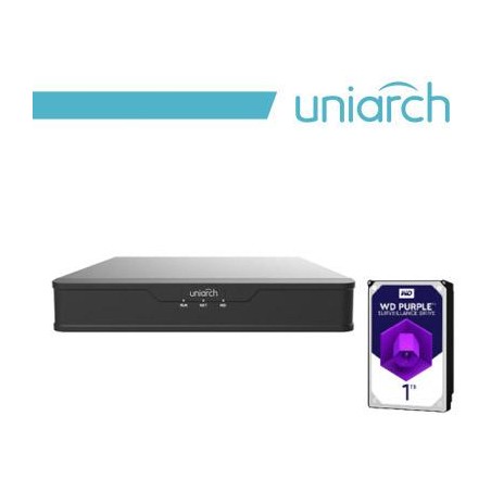 NVR Uniarch 16 Canali 8 Megapixel,16 Porte PoE,1 HardDisk 1T