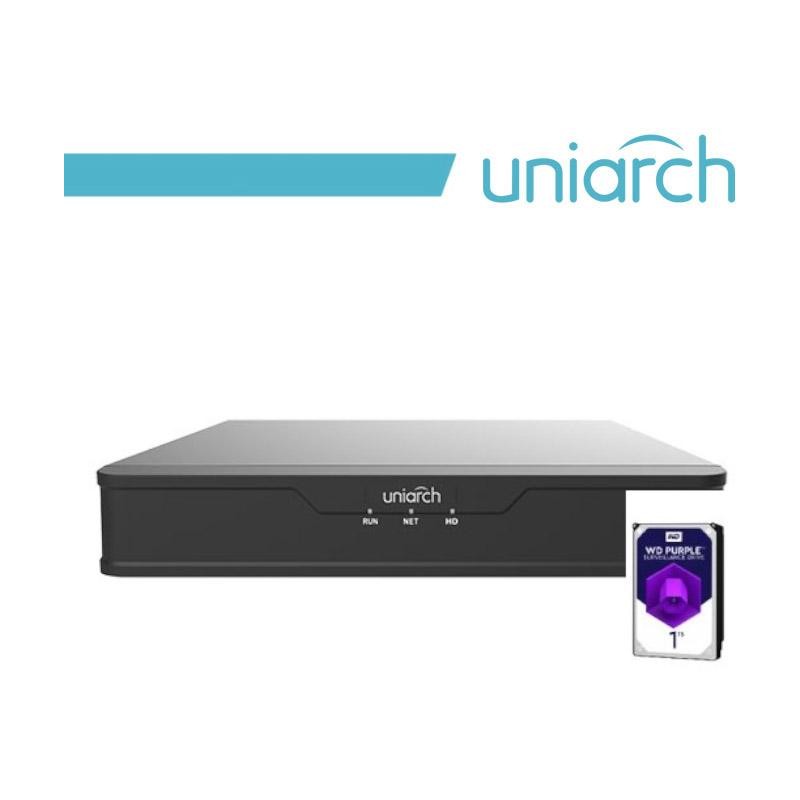 XVR Uniarch 8 Canali 5 in 1, 4 MP@15fps, HDD 1TB incluso