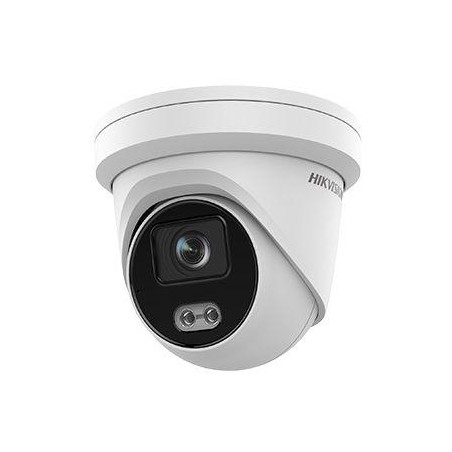 TURRET IP Hikvision 4MP, Ottica Fissa 2.8mm PoE,  COLORVU