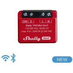 Shelly 1PM Mini Gen 3  - Smart Relay 8A AC WiFi/BT + PM