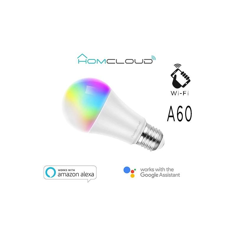 Lampadina Wi-Fi + Bluetooth RGB+Bianco caldo E27 A60 dimm