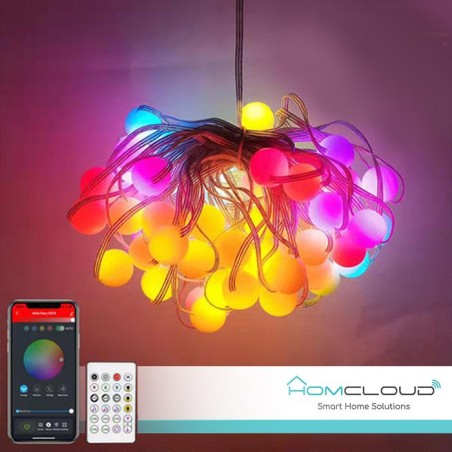 Catena 66 Sfere luminose Smart RGB-IC Wi-Fi + Bluetooth 10M IP65